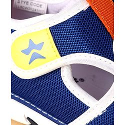 Cute Walk by Babyhug Velcro Closure Casual Shoes With Truck Applique - Navy Blue