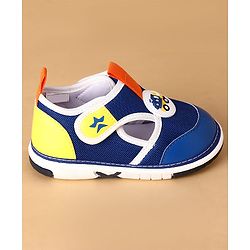 Cute Walk by Babyhug Velcro Closure Casual Shoes With Truck Applique - Navy Blue