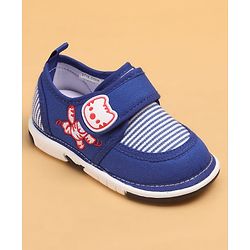 Cute Walk by Babyhug Casual Shoes With Velcro Closure & Cat Applique - Red
