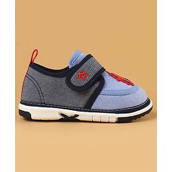 Cute Walk by Babyhug Casual Shoes With Dino Applique & Velcro Closure - Grey