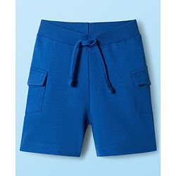 Babyhug Single Jersey Knit Half Sleeves T-Shirt & Shorts Set with Leaf Print - Blue