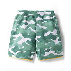 Babyhug Single Jersey Knit Half Sleeves Co-ords T-Shirt & Shorts Set with Bear Print & Camouflage - Multicolor