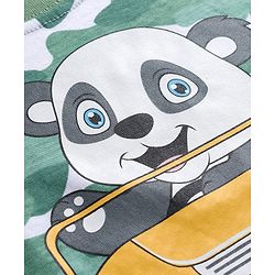 Babyhug Single Jersey Knit Half Sleeves Co-ords T-Shirt & Shorts Set with Bear Print & Camouflage - Multicolor