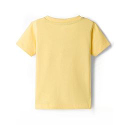 Babyhug Single Jersey Knit Half Sleeves T-Shirt & Shorts Set With Frog Print - Yellow & Grey