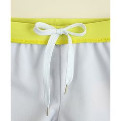 Babyhug Dino Printed Swimming Trunk With Cap - Blue