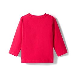 Babyhug Cotton Knit Full Sleeves Night Suit With Tiger Print - Red