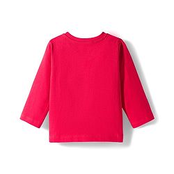 Babyhug Cotton Knit Full Sleeves Night Suit With Tiger Print - Red