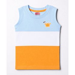 Babyhug Cotton Knit Tank T-Shirts Sleeveless with Graphics Pack of 3 -Multicolor