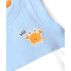 Babyhug Cotton Knit Tank T-Shirts Sleeveless with Graphics Pack of 3 -Multicolor