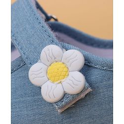 Cute Walk by Babyhug Casual Shoes With Velcro Closure & Floral Applique - Blue