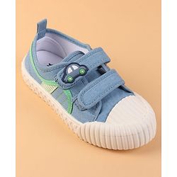 Cute Walk by Babyhug Velcro Closure Casual Shoes with Car Patch Detailing - Blue