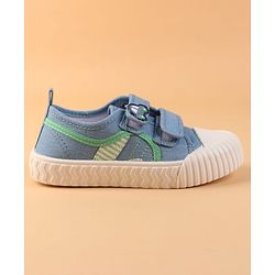 Cute Walk by Babyhug Velcro Closure Casual Shoes with Car Patch Detailing - Blue