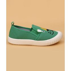 Cute Walk by Slip On Babyhug Casual Shoes With Bunny Face Applique - Green