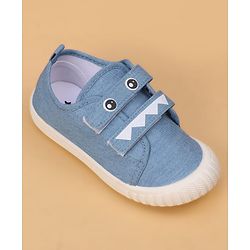 Cute Walk by Babyhug Casual Shoes With Velcro Closure & Face Print - Blue