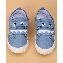 Cute Walk by Babyhug Casual Shoes With Velcro Closure & Face Print - Blue