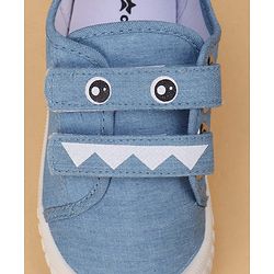 Cute Walk by Babyhug Casual Shoes With Velcro Closure & Face Print - Blue