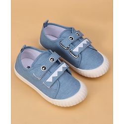 Cute Walk by Babyhug Casual Shoes With Velcro Closure & Face Print - Blue