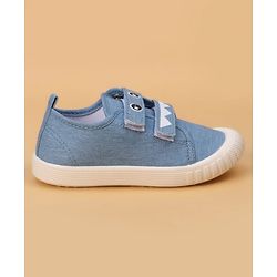 Cute Walk by Babyhug Casual Shoes With Velcro Closure & Face Print - Blue