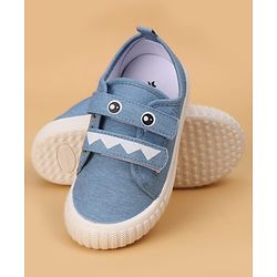 Cute Walk by Babyhug Casual Shoes With Velcro Closure & Face Print - Blue