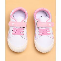 Cute Walk by Babyhug Printed Casual Shoes With Velcro Closure - Pink