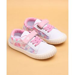 Cute Walk by Babyhug Printed Casual Shoes With Velcro Closure - Pink
