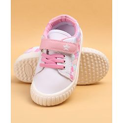Cute Walk by Babyhug Printed Casual Shoes With Velcro Closure - Pink