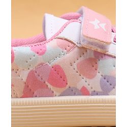 Cute Walk by Babyhug Printed Casual Shoes With Velcro Closure - Pink