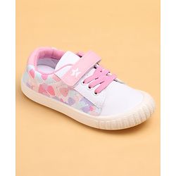 Cute Walk by Babyhug Printed Casual Shoes With Velcro Closure - Pink