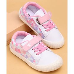 Cute Walk by Babyhug Printed Casual Shoes With Velcro Closure - Pink