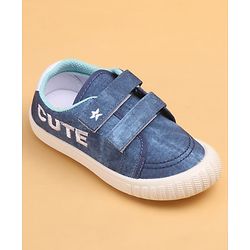 Cute Walk by Babyhug Casual Shoes With Text Design - Blue