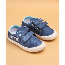 Cute Walk by Babyhug Casual Shoes With Text Design - Blue