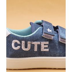 Cute Walk by Babyhug Casual Shoes With Text Design - Blue