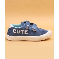 Cute Walk by Babyhug Casual Shoes With Text Design - Blue