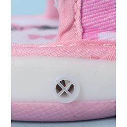 Cute Walk by Babyhug Velcro Closure Sandals With Heart Print & Applique - Pink
