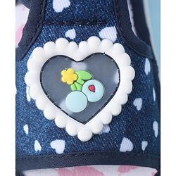 Cute Walk by Babyhug Velcro Closure Sandals With Heart Print & Applique - Pink