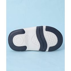Cute Walk by Babyhug Velcro Closure Sandals With Football Print & Applique - Blue