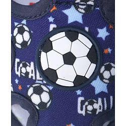 Cute Walk by Babyhug Velcro Closure Sandals With Football Print & Applique - Blue