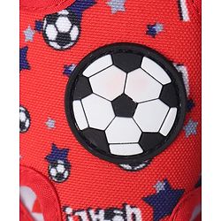 Cute Walk by Babyhug Velcro Closure Sandals With Football Print & Applique - Blue