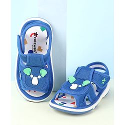 Cute Walk by Babyhug Velcro Closure Sandals With Wings Applique - Blue