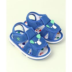 Cute Walk by Babyhug Velcro Closure Sandals With Wings Applique - Blue