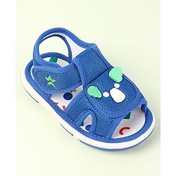 Cute Walk by Babyhug Velcro Closure Sandals With Wings Applique - Blue