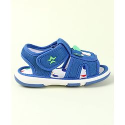Cute Walk by Babyhug Velcro Closure Sandals With Wings Applique - Blue