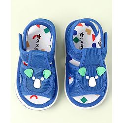 Cute Walk by Babyhug Velcro Closure Sandals With Wings Applique - Blue
