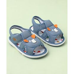 Cute Walk by Babyhug Velcro Closure Sandals With Wings Applique - Blue