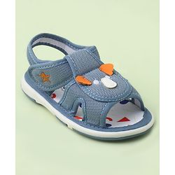 Cute Walk by Babyhug Velcro Closure Sandals With Wings Applique - Blue