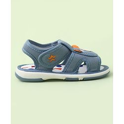 Cute Walk by Babyhug Velcro Closure Sandals With Wings Applique - Blue
