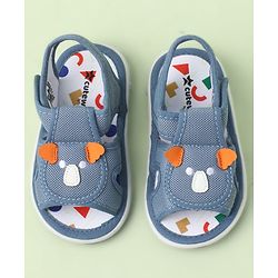 Cute Walk by Babyhug Velcro Closure Sandals With Wings Applique - Blue