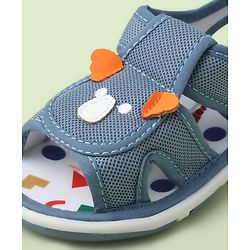 Cute Walk by Babyhug Velcro Closure Sandals With Wings Applique - Blue