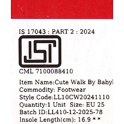 Cute Walk by Babyhug Velcro Closure Casual Shoes with Dino Print - Red