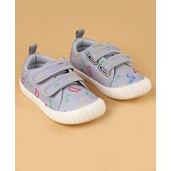 Cute Walk by Babyhug Velcro Closure Casual Shoes with Dino Print - Red